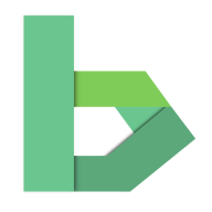 Green stylized letter A logo for app